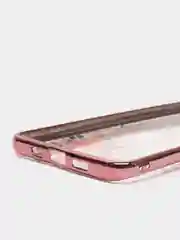 Коралловый меланж силиконовый чехол Xiaomi Mi 5s Plus, прозрачный, с окантовкой и стразами