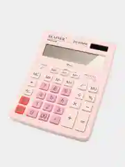 Розовый калькулятор настольный SKAINER SK-555BK, 12 разрядов, 155*205*35 мм