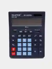 Синий калькулятор настольный SKAINER SK-555BK, 12 разрядов, 155*205*35 мм