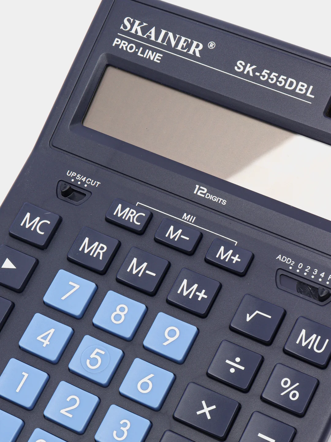 Синий калькулятор настольный SKAINER SK-555BK, 12 разрядов, 155*205*35 мм
