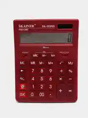 Красный калькулятор настольный SKAINER SK-555BK, 12 разрядов, 155*205*35 мм