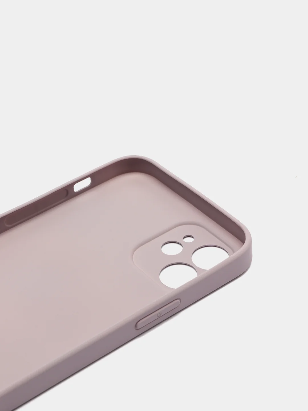 Сиреневый силиконовый чехол для iPhone 12, со стеклянной панелью