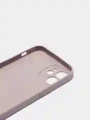 Сиреневый силиконовый чехол для iPhone 12, со стеклянной панелью