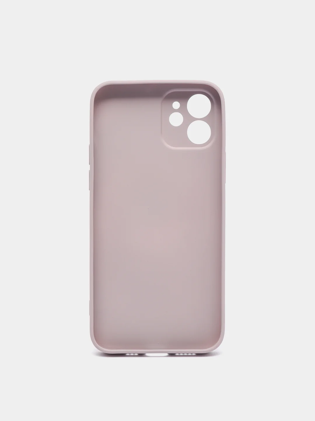 Сиреневый силиконовый чехол для iPhone 12, со стеклянной панелью