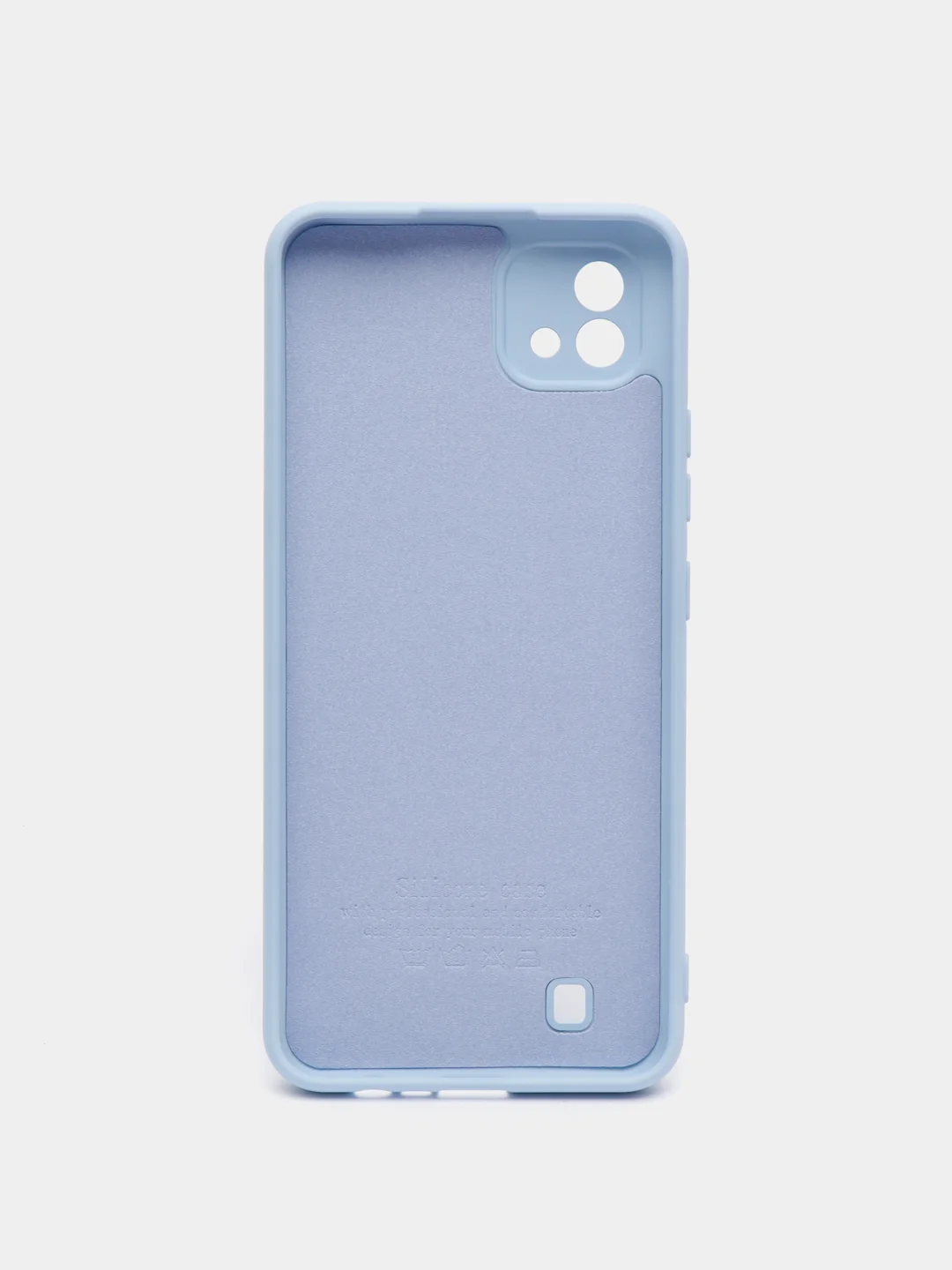 Голубой чехол с бархатной подкладкой Realme C11 2020 / C11 2021 / C20 / C25 / C25S, (10 цветов)
