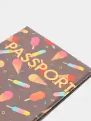 Красный обложка на паспорт "Snacks"
