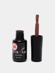 Гель лак для ногтей, гель-лак LuckyLak FL №028 8g, коричневый, для маникюра и педикюра