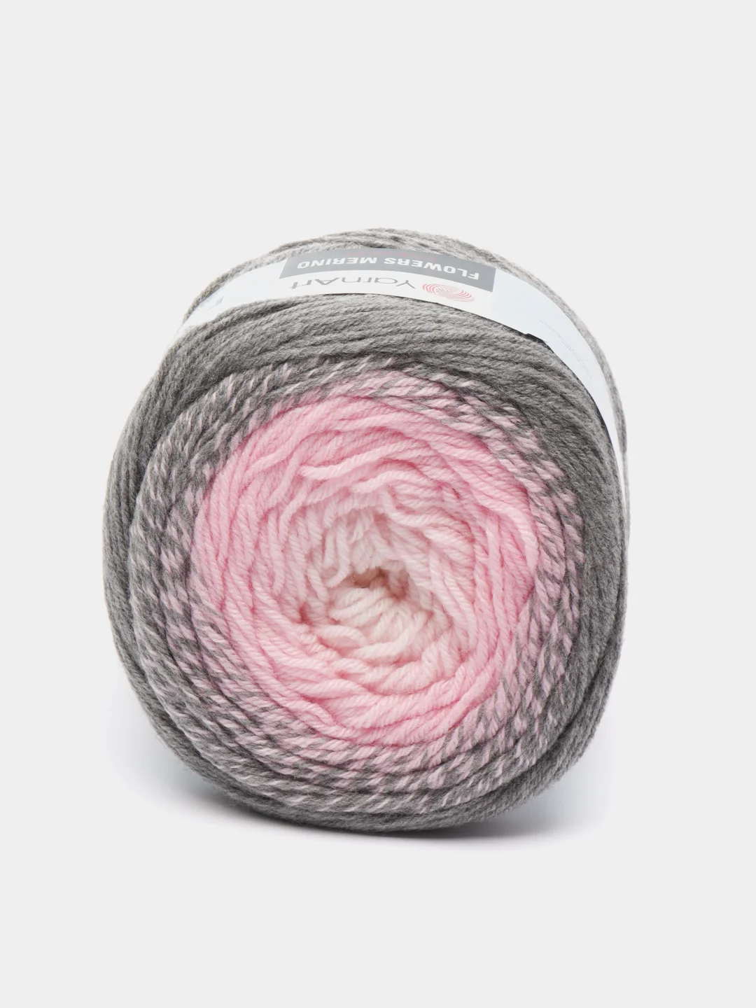 Серый пряжа Yarnart Flowers Merino, 590 м, 225 г
