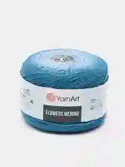 Лазурный пряжа Yarnart Flowers Merino, 590 м, 225 г