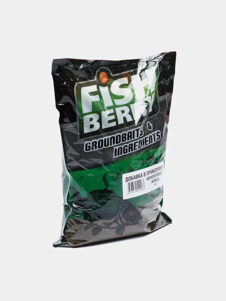 Добавка в прикормку Конопляный жмых Fishberry, 1 кг