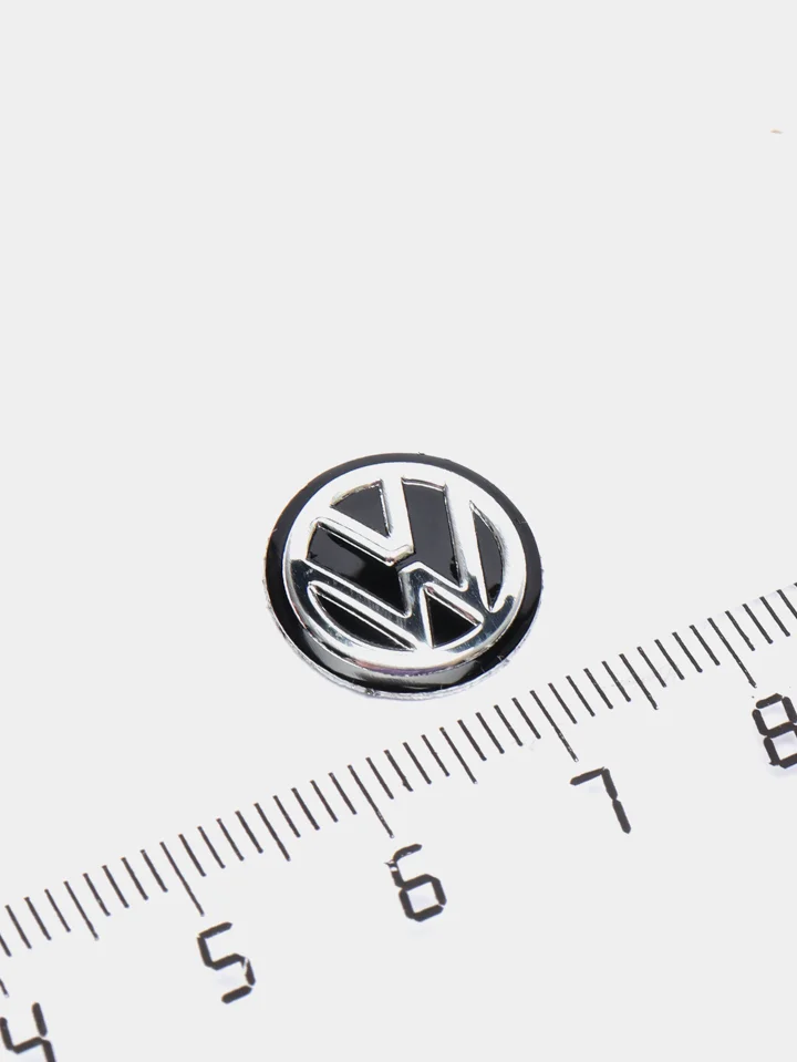 Черный эмблема Volkswagen на ключ зажигания, 14 мм