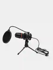 Конденсаторный компьтерный микрофон USB с RGB-подсветкой, проводной, настольный