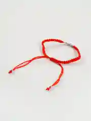 Серый браслет красная нить