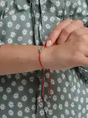 Серебряный браслет "Красная нить"