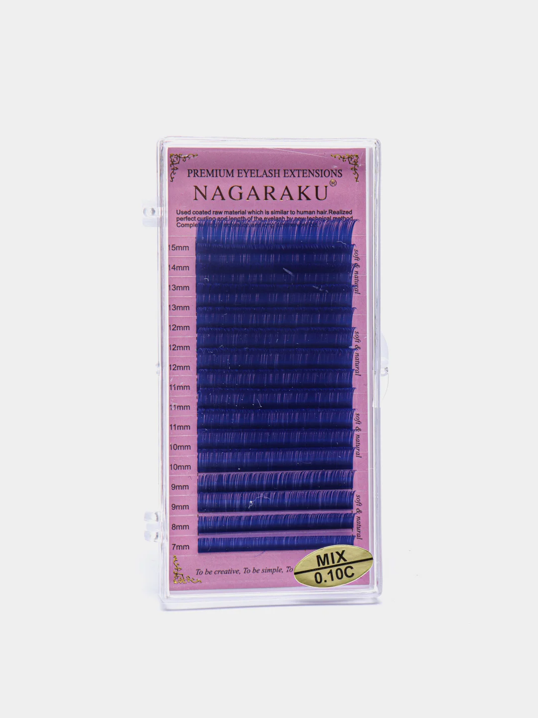 Синий ресницы для наращивания Nagaraku 0.10 mix C