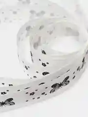 Черный лента репсовая, 25 мм, 2 м