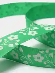 Зеленый лента репсовая, 25 мм, 2 м
