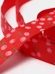 Алый лента репсовая, 25 мм, 2 м