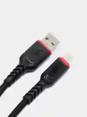 Черный кабель зарядный Hoco X59 на Type-C, Micro-USB, Lightning, антизагиб (для iPhone и Android)