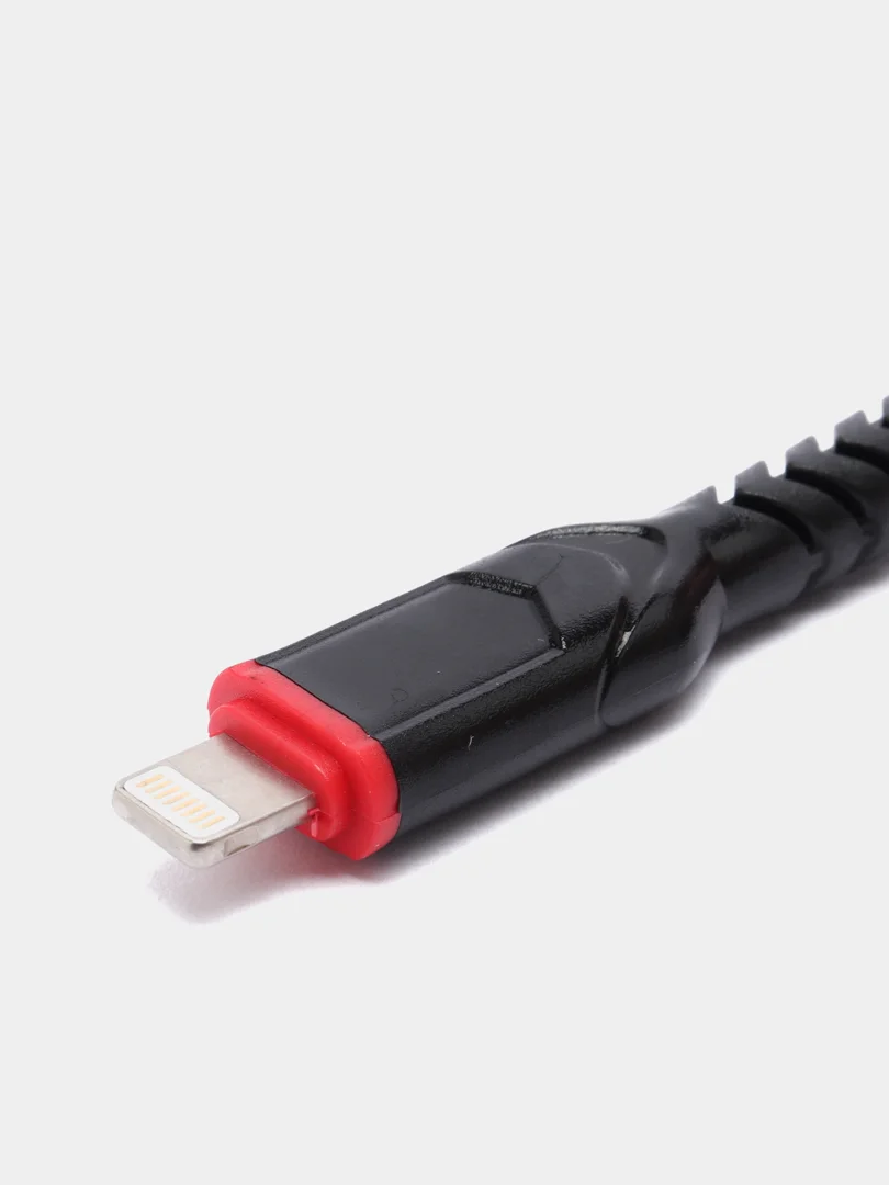 Черный кабель зарядный Hoco X59 на Type-C, Micro-USB, Lightning, антизагиб (для iPhone и Android)