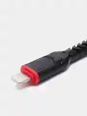 Черный кабель зарядный Hoco X59 на Type-C, Micro-USB, Lightning, антизагиб (для iPhone и Android)