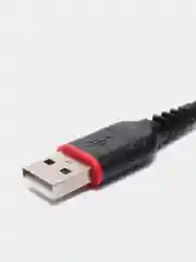 Черный кабель зарядный Hoco X59 на Type-C, Micro-USB, Lightning, антизагиб (для iPhone и Android)