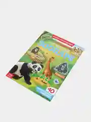 Многоразовые наклейки "Изучаем животных", книжка-панорамка