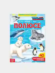 Многоразовые наклейки "Изучаем животных", книжка-панорамка