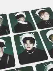 Зеленый карточки k-pop "Stray Kids", ламинированные, 8 штук