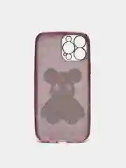 Розовый чехол на айфон 11 / 12 / 13 Pro Max силиконовый прозрачный IPhone про макс KAWS