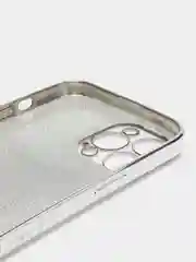 Серебряный чехол на айфон 11 / 12 / 13 Pro Max силиконовый прозрачный IPhone про макс KAWS