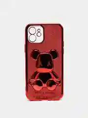 Красный чехол на айфон 11 / 12 / 13 Pro Max силиконовый прозрачный IPhone про макс KAWS