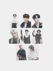 Бежевый карточки k-pop "Stray Kids", ламинированные, 8 штук
