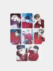Красный карточки k-pop "Stray Kids", ламинированные, 8 штук