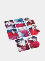 Красный карточки k-pop "Stray Kids", ламинированные, 8 штук