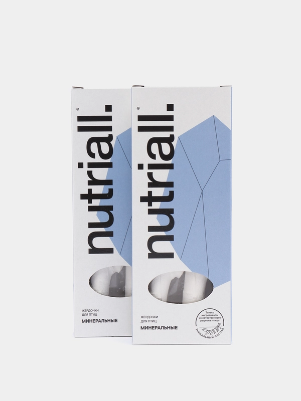 Минеральная жердочка Nutriall для птиц, 2 упаковки, 4 штуки