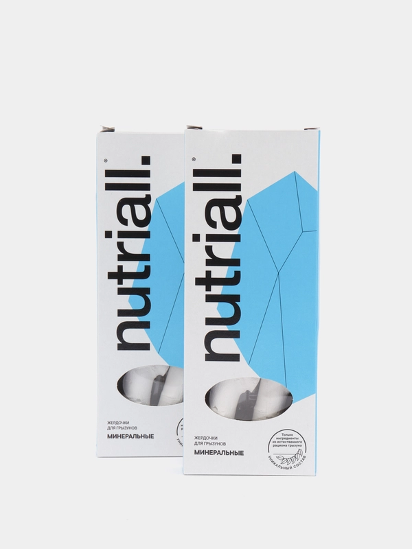 Минеральная жердочка Nutriall для грызунов, 2 упаковки