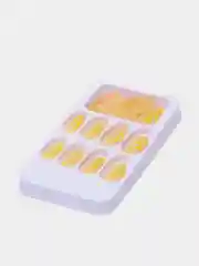 Молочный накладные ногти с дизайном