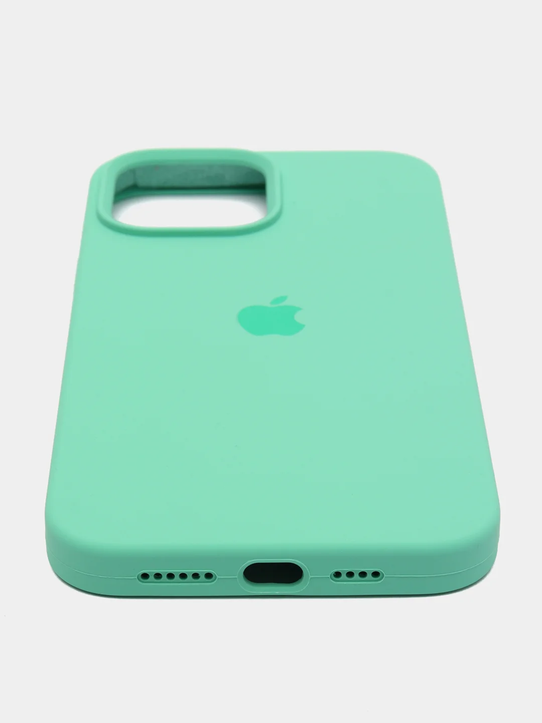 Мятный чехол силиконовый для iPhone 13, 13 Pro, 13 Pro Max, с закрытым низом