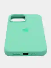 Мятный чехол силиконовый для iPhone 13, 13 Pro, 13 Pro Max, с закрытым низом