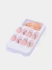 Белый накладные ногти с дизайном