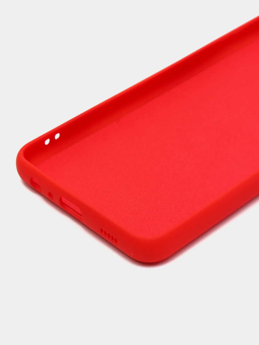 Красный чехол для Samsung A22 M32 Xiaomi Redmi 9T с подложкой из микрофибры и защитой для камеры
