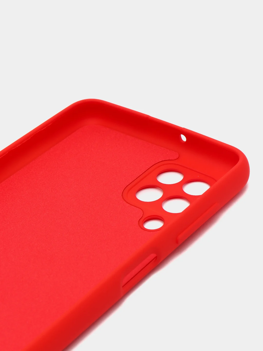 Красный чехол для Samsung A22 M32 Xiaomi Redmi 9T с подложкой из микрофибры и защитой для камеры