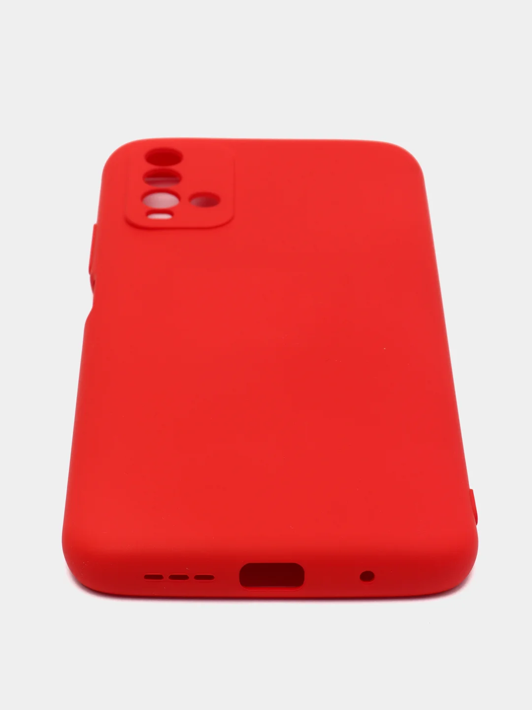 Красный чехол для Samsung A22 M32 Xiaomi Redmi 9T с подложкой из микрофибры и защитой для камеры