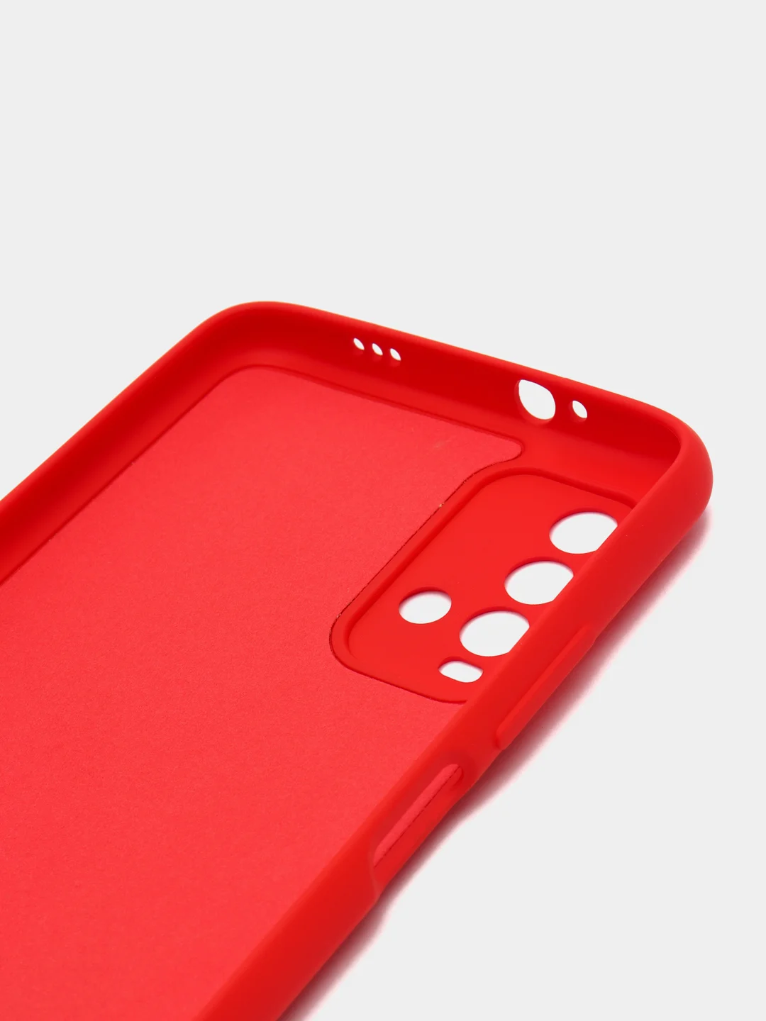 Красный чехол для Samsung A22 M32 Xiaomi Redmi 9T с подложкой из микрофибры и защитой для камеры