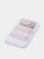 Зеленый накладные ногти с дизайном