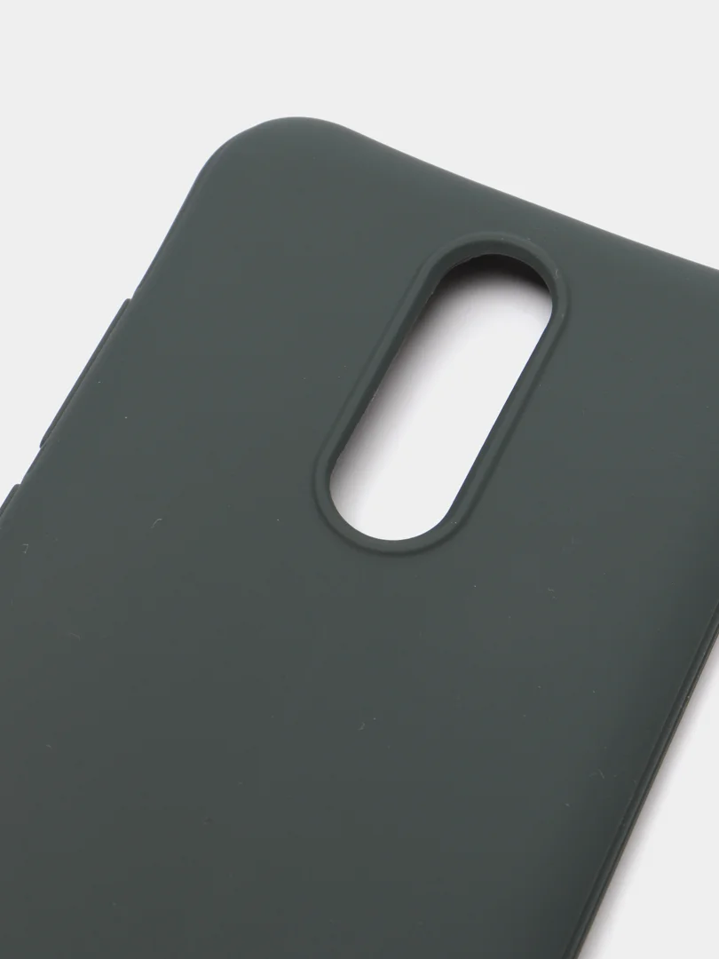 Тёмно-зелёный силиконовый матовый чехол для Xiaomi Mi 10/8/9/8A/Note 8/Note 8T/Note 8 Pro/Note 9