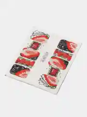 Черный наклейки для ногтей "Фрукты"