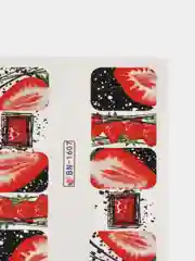 Черный наклейки для ногтей "Фрукты"