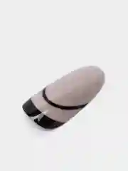 Бежевый меланж накладные ногти с дизайном
